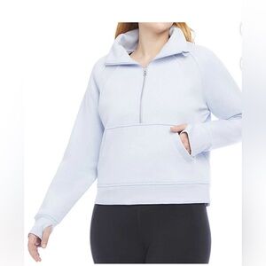 Danskin Light Blue Fleece Quarter-Zip Pullover – Size Small